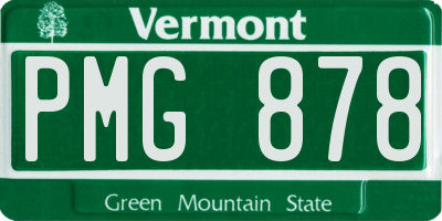 VT license plate PMG878