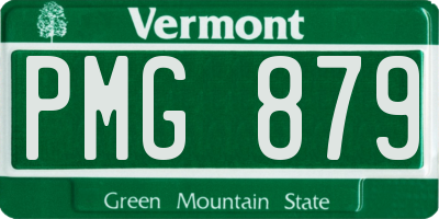 VT license plate PMG879