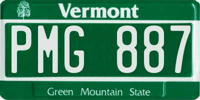 VT license plate PMG887
