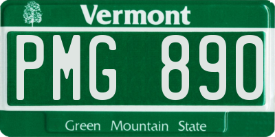 VT license plate PMG890