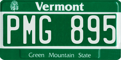 VT license plate PMG895