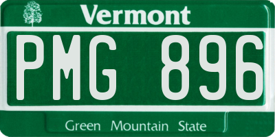 VT license plate PMG896