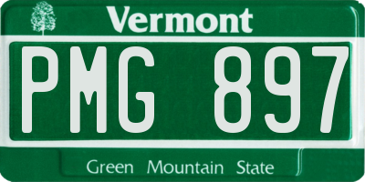 VT license plate PMG897