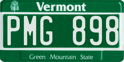 VT license plate PMG898
