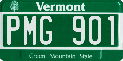 VT license plate PMG901