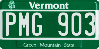 VT license plate PMG903