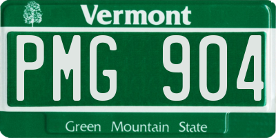 VT license plate PMG904