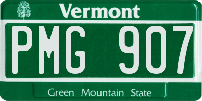 VT license plate PMG907