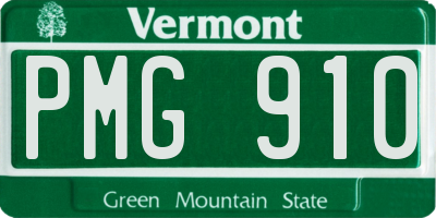 VT license plate PMG910