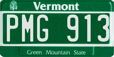 VT license plate PMG913