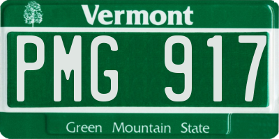 VT license plate PMG917