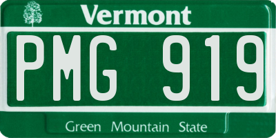VT license plate PMG919