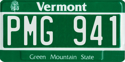 VT license plate PMG941