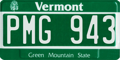 VT license plate PMG943