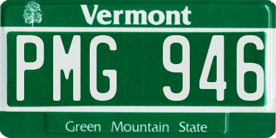 VT license plate PMG946