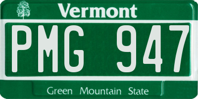 VT license plate PMG947