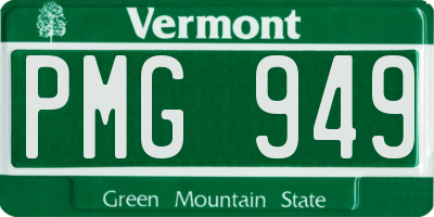 VT license plate PMG949