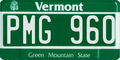 VT license plate PMG960