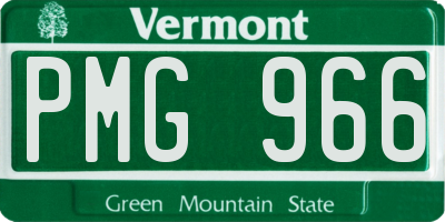 VT license plate PMG966