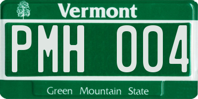 VT license plate PMH004