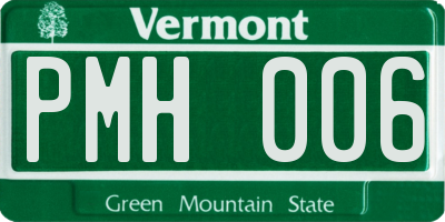 VT license plate PMH006