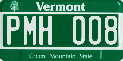 VT license plate PMH008