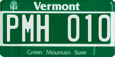 VT license plate PMH010