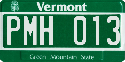 VT license plate PMH013