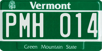 VT license plate PMH014