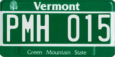 VT license plate PMH015