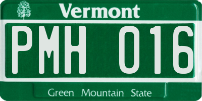 VT license plate PMH016