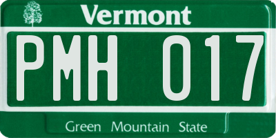 VT license plate PMH017