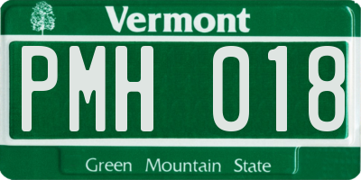 VT license plate PMH018