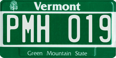 VT license plate PMH019