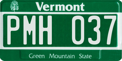 VT license plate PMH037