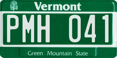 VT license plate PMH041