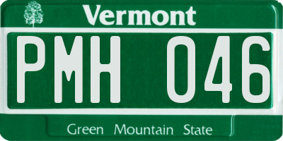 VT license plate PMH046