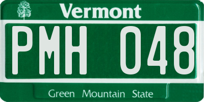 VT license plate PMH048