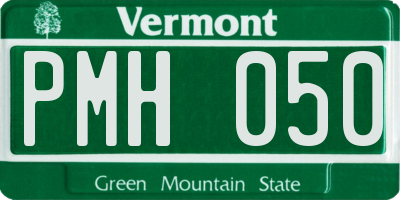 VT license plate PMH050