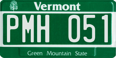 VT license plate PMH051