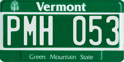 VT license plate PMH053