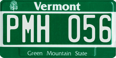 VT license plate PMH056