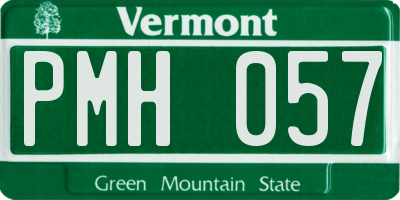 VT license plate PMH057