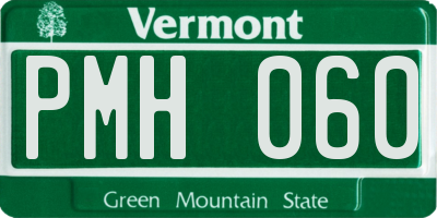 VT license plate PMH060