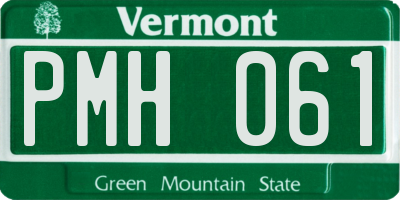 VT license plate PMH061