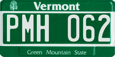VT license plate PMH062