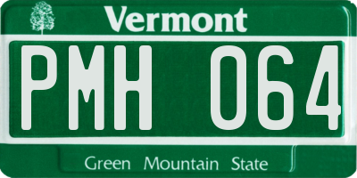 VT license plate PMH064