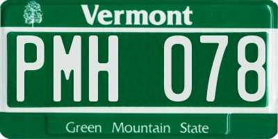 VT license plate PMH078