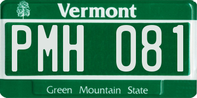 VT license plate PMH081