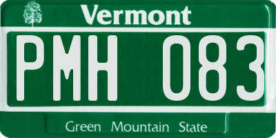 VT license plate PMH083